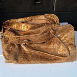 Bueno Tan Croc-Embossed Tote Bag